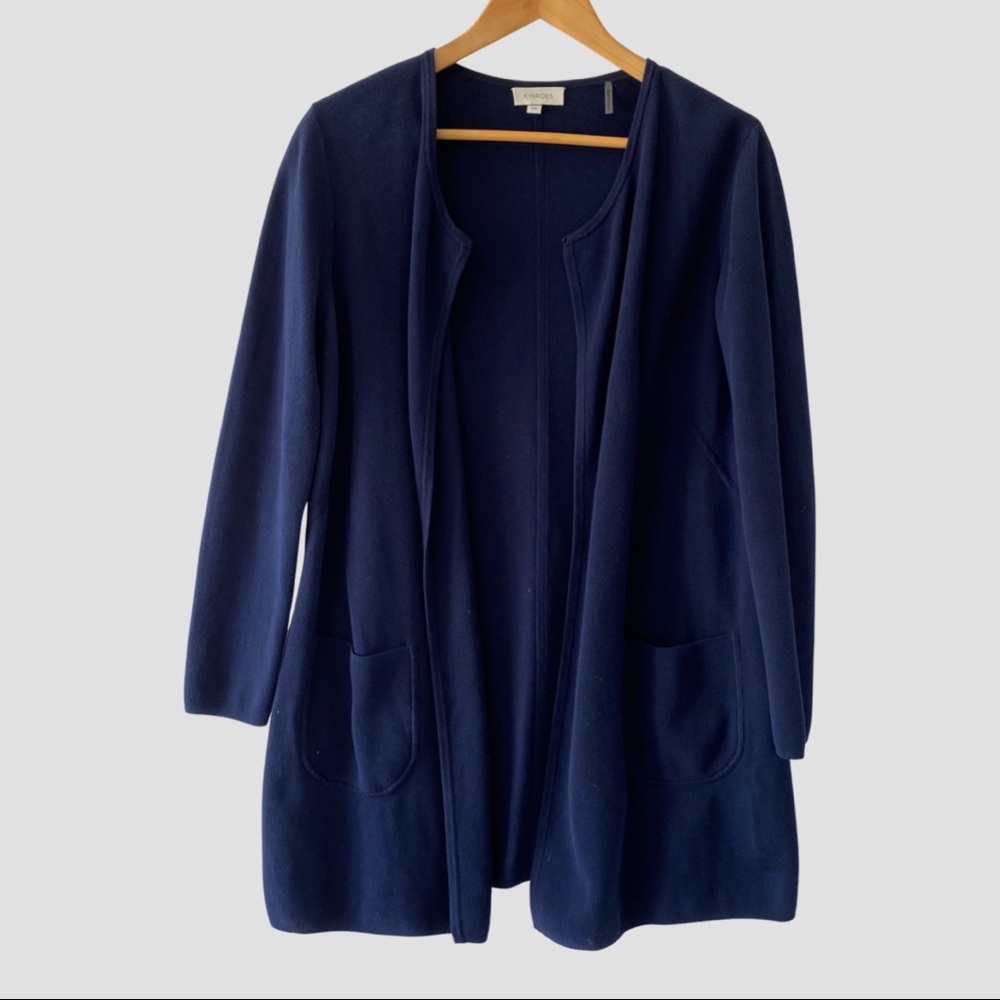 KINROSS Women's Navy Open Cotton Knit Cardigan M ($355)